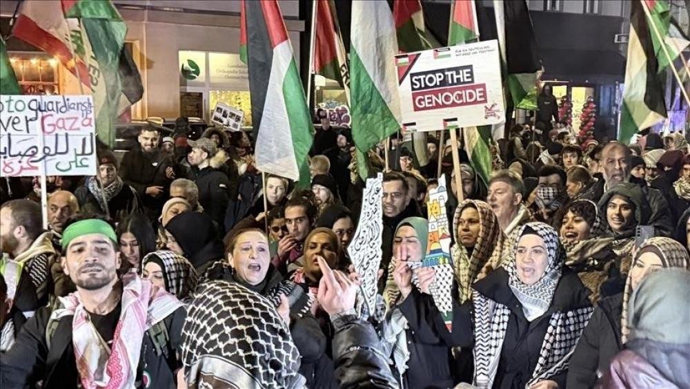 مظاهرة في برلين تضامنًا مع غزة ضد الإبادة الإسرائيلية